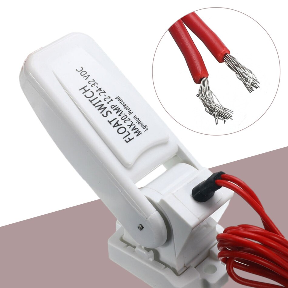 Automatische Elektrische Boot Marine Bilge Pomp Vlotterschakelaar Water Level Controller Dc Flow Sensor Schakelaar Draagbare Boot Voor Bilge Pomp