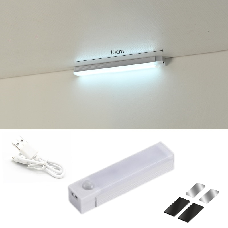 Drahtlose LED Nachtlicht Bewegung Sensor Licht USB Unter Schrank Licht Für Küche Schrank Schlafzimmer Kleiderschrank Sensor Innen Beleuchtung: Blau