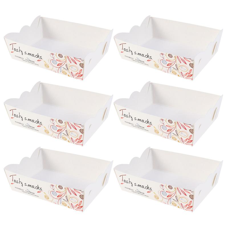 ROSENICE 100 stuks Wegwerp Honden Frieten Bakkerij en Gebakken Voedsel Verpakking Box Case Papier Serveren Voedsel Lade