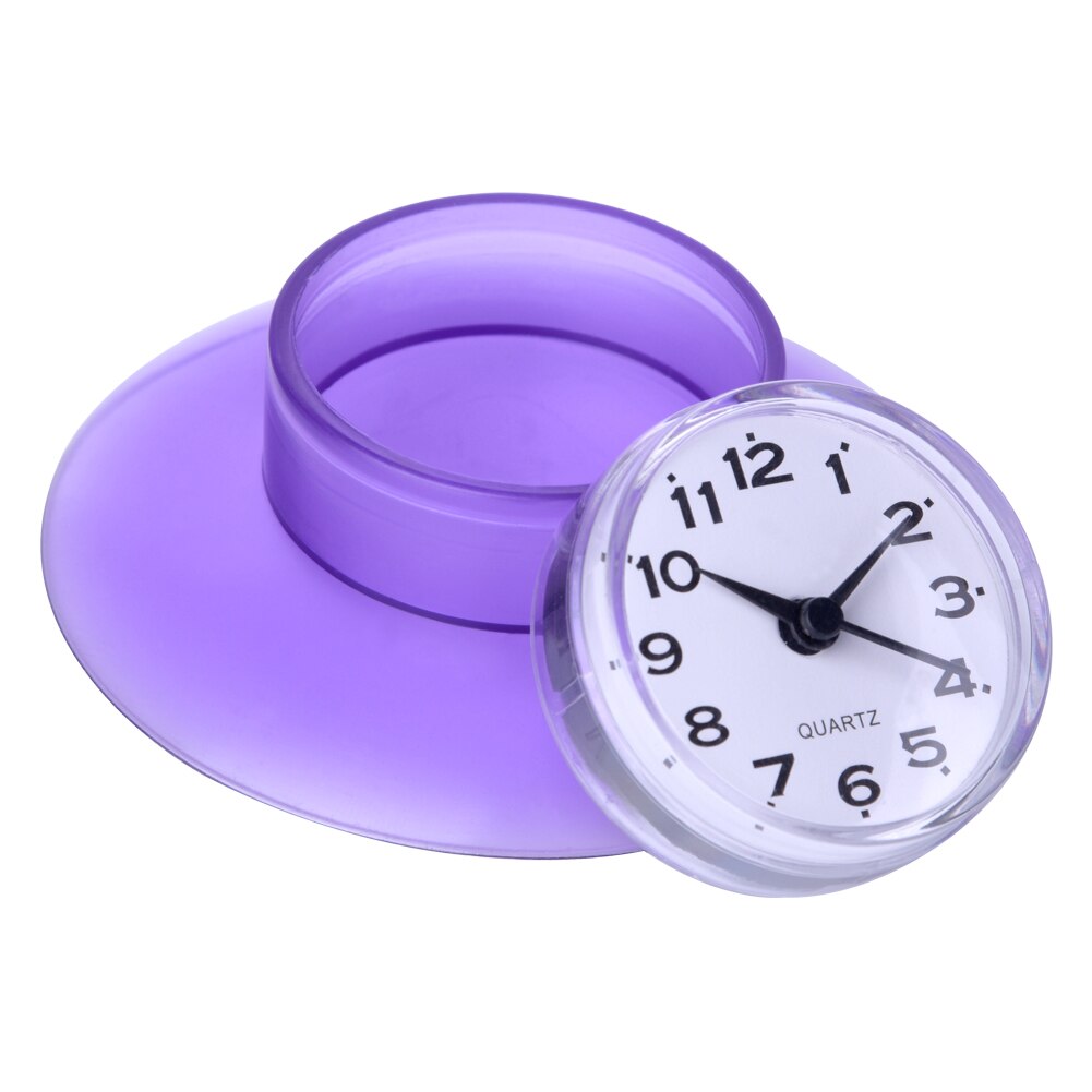 Salle de bain cuisine miroir ventouse horloge murale douche étanche Quartz horloges décoration