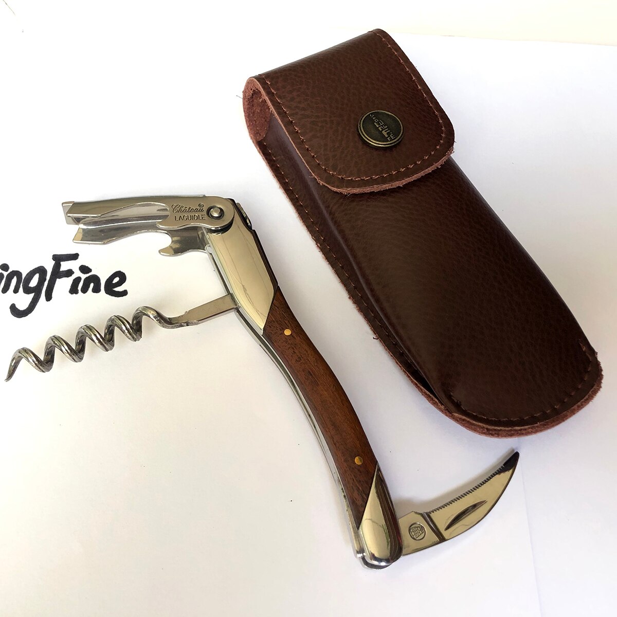 Unique Laguiole Rosewood Waiter's Corkscrew Wine Openers Sacacorchos Stainless Steel Bottle Openors Christmas