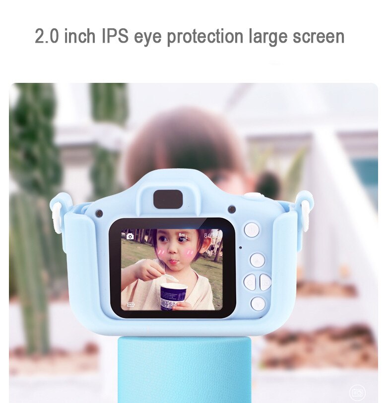 HIPERDEAL Kid Mini caméra de dessin animé 2 pouces Rechargeable numérique enfant caméscope pour la extérieure mignon appareil photo Jy19