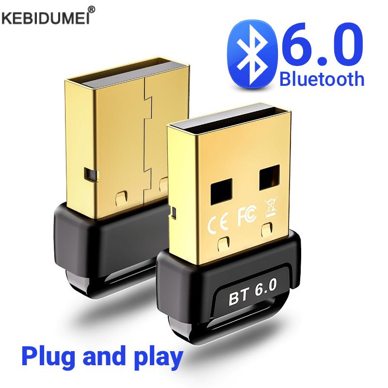 Adattatore bluetooth 6.0 usb dongle bluetooth 5.4 per pc windows 11/10/8.1 ricevitore e trasmettitore bluetooth per tastiera/mouse
