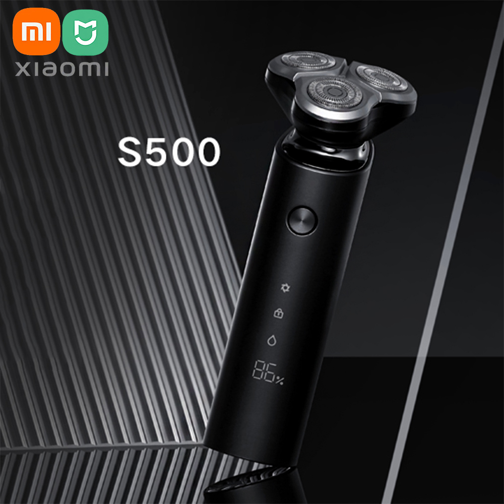 Xiaomi Mijia Shaver Electric Mi Shaver for Men S500 Razor Beard Shaving Machine Trimmer LED Display 3 Blades Heads Floating
