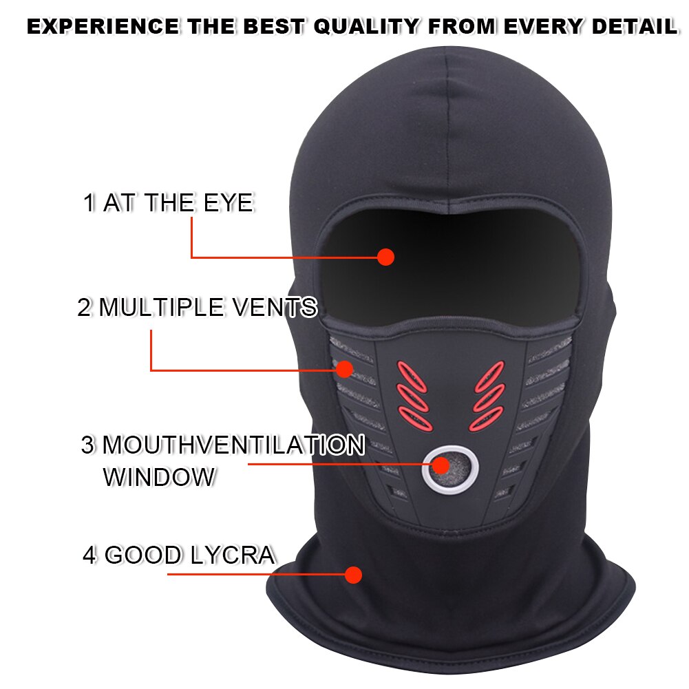 Winter Balaclava Ski Mask For Cold Weather Cycling Motorcycle Neck Warmer Hood Winter Gear For Men Women