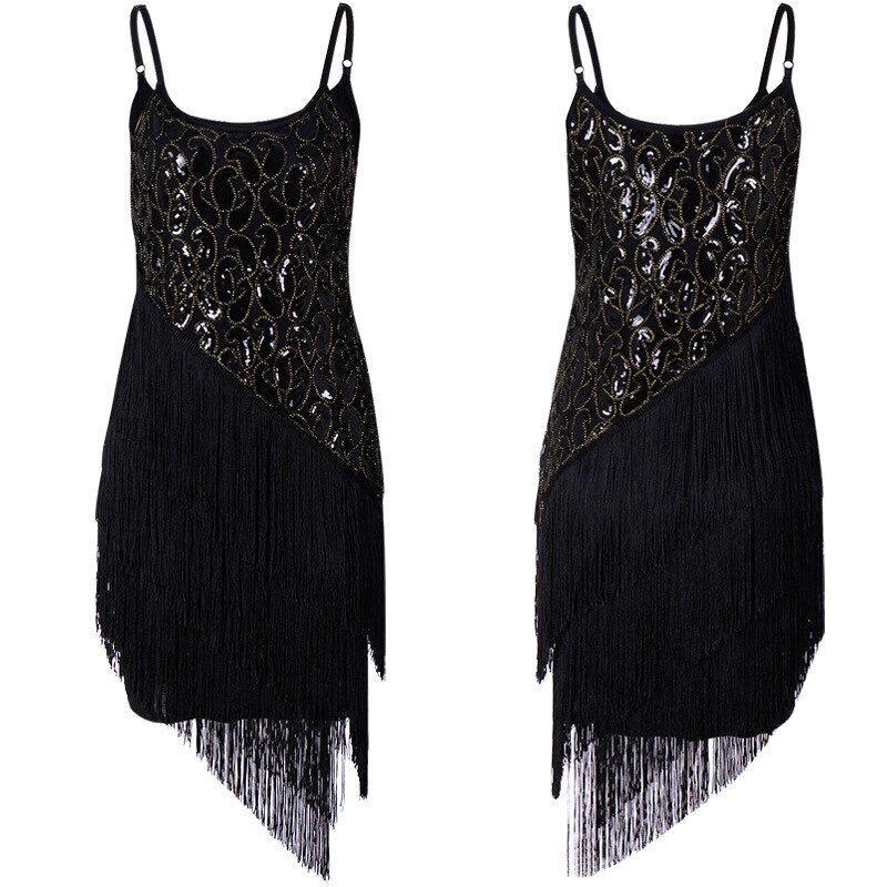 Costume d&#39;été à franges pour femmes, Vintage, années 1920, à volants, Gatsby, vêtements courts de fête, robe de plage à franges