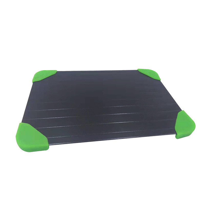 Quick Ontdooien Plaat Board Snelle Ontdooien Lade Bevroren Voedsel Vlees Steak Dooi Master Keuken Tool Plaque De Decongelation Rapide: 29.5x20.8x0.3cm / Green Silicone pad