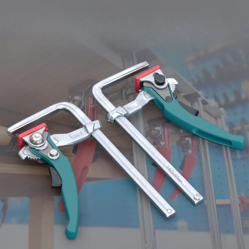 Track Saw Rail/MFT Clamps Alloy Steel Upgrade Quick Ratchet Track Saw Guide Rail Clamps for Woodworking Guide Rail System Clamp