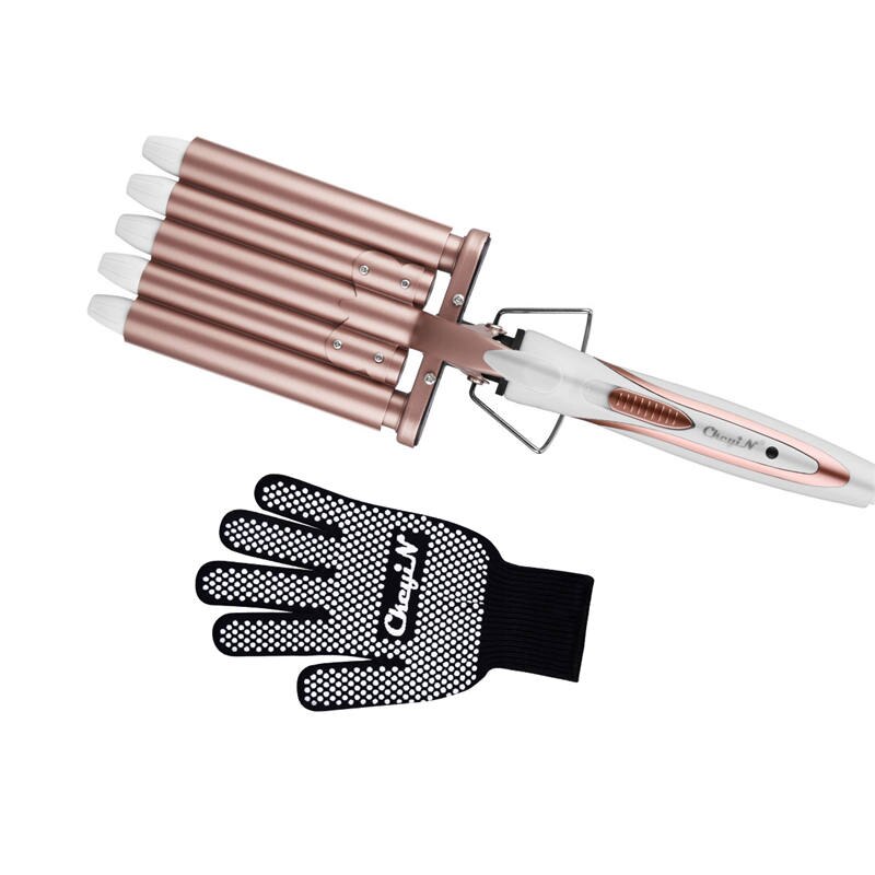 CkeyiN 5 Barrels Hair Curler Ceramic Negative Ion Curling Iron Electric Waver Fast Heating 16MM Hair Stying Tool: Default Title