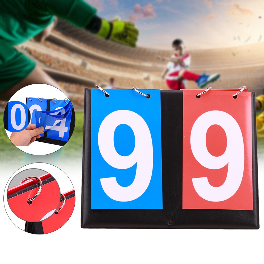 Football Badminton volley-ball manuel basket-ball Multi Sports Portable compétitions 2 chiffres tableau de bord compteur bascule: Blue Red