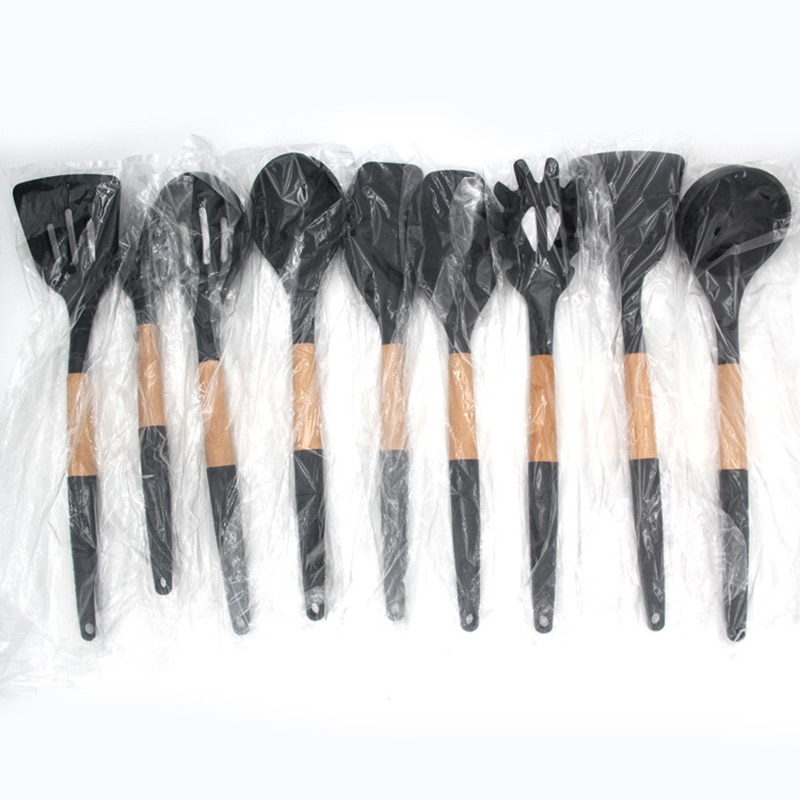 Ustensiles de cuisine Silicone ustensiles de cuisine ensemble de 9 pièces poignée antidérapante antiadhésive ustensiles de cuisine spatule de cuisine outil de cuisine