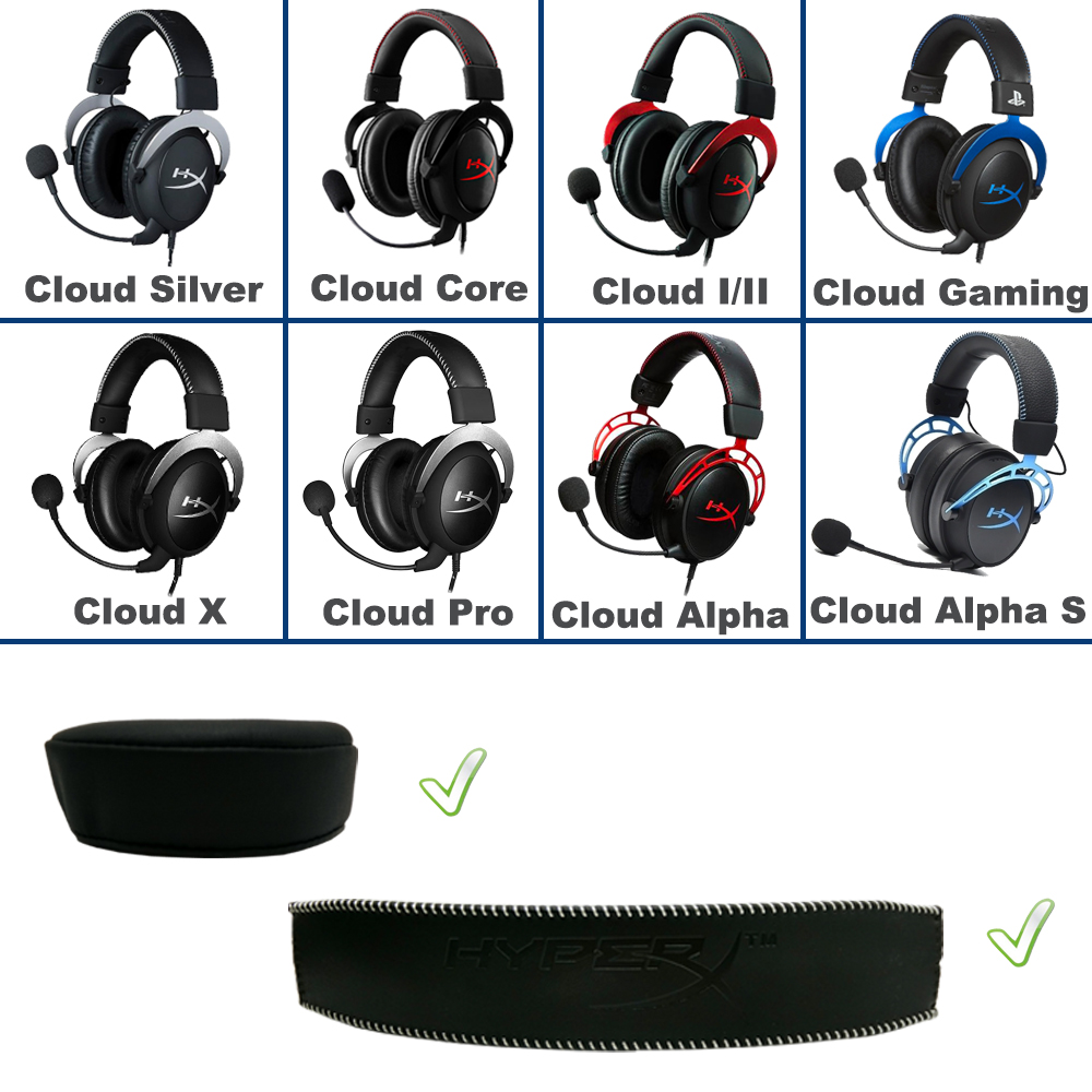 Ersatzteile für HyperX Cloud I/ II, Core, Silver, Alpha, Pro, X, Gaming-Headset, Ohrpolster, Mikrofon