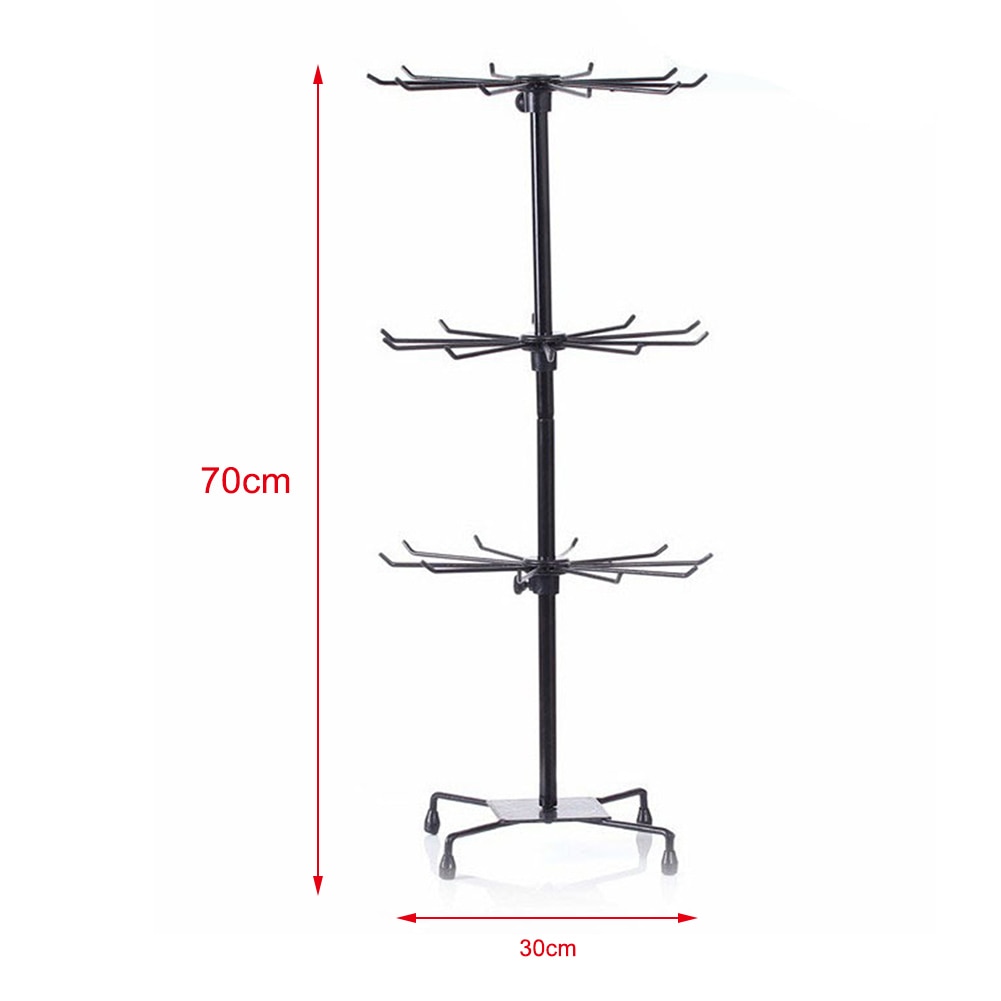 Display Stand 3 Tiers Counter Rack Metal Jewelry Earring Necklace Ring Show Holder Display Rack 70 x 30cm Jewelry Display Stand