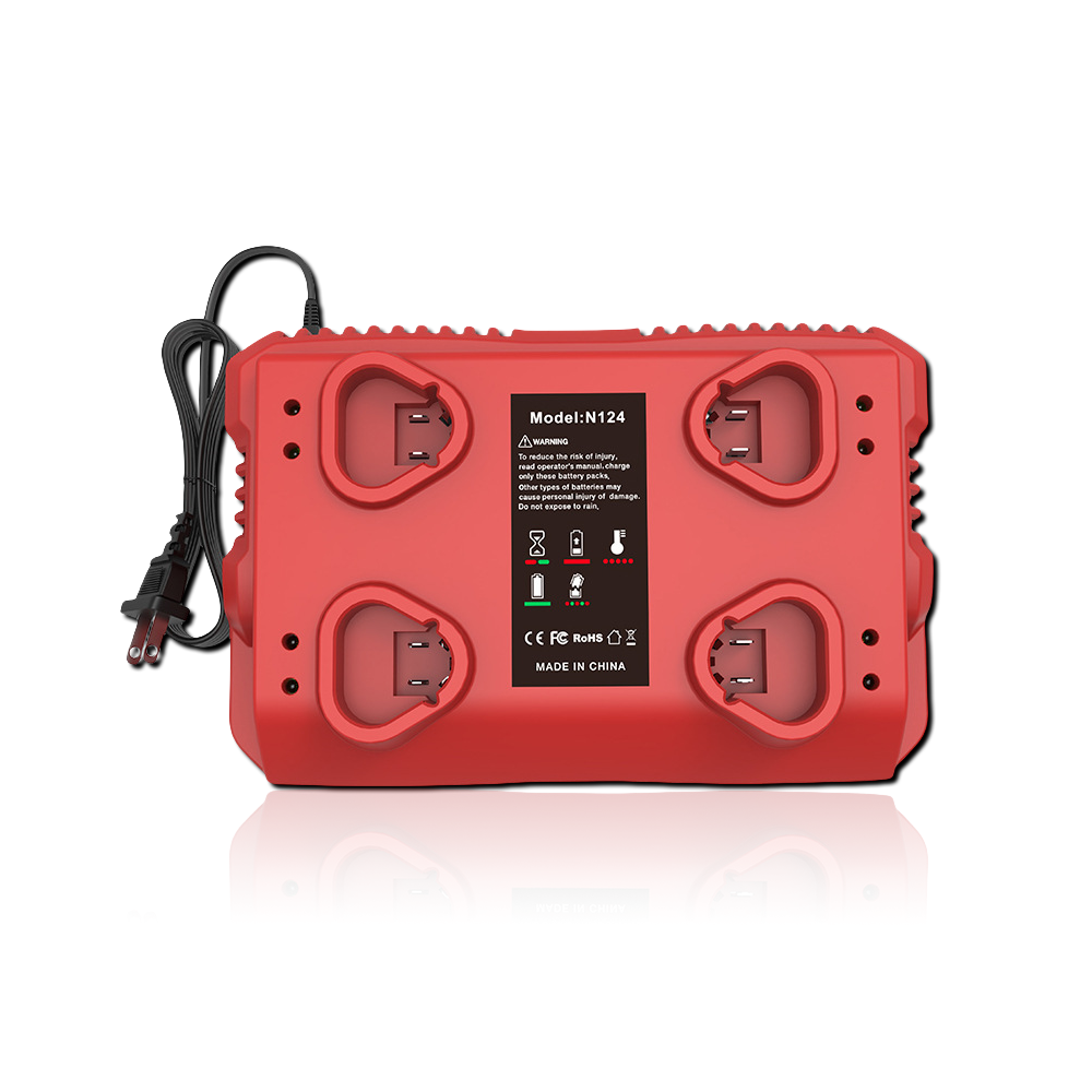Suitable for Milwaukee M12 N12 lithium ion battery charger N124-4 charging 12A144W fast charging with USB and Typec output ports