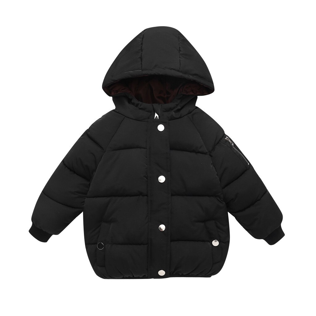 Kids Jas Kinderen Winter Kleding Brief Knop Warm Meisje Jongens Hooded Jassen Bovenkleding Jassen kids snowsuits winter meisjes wint
