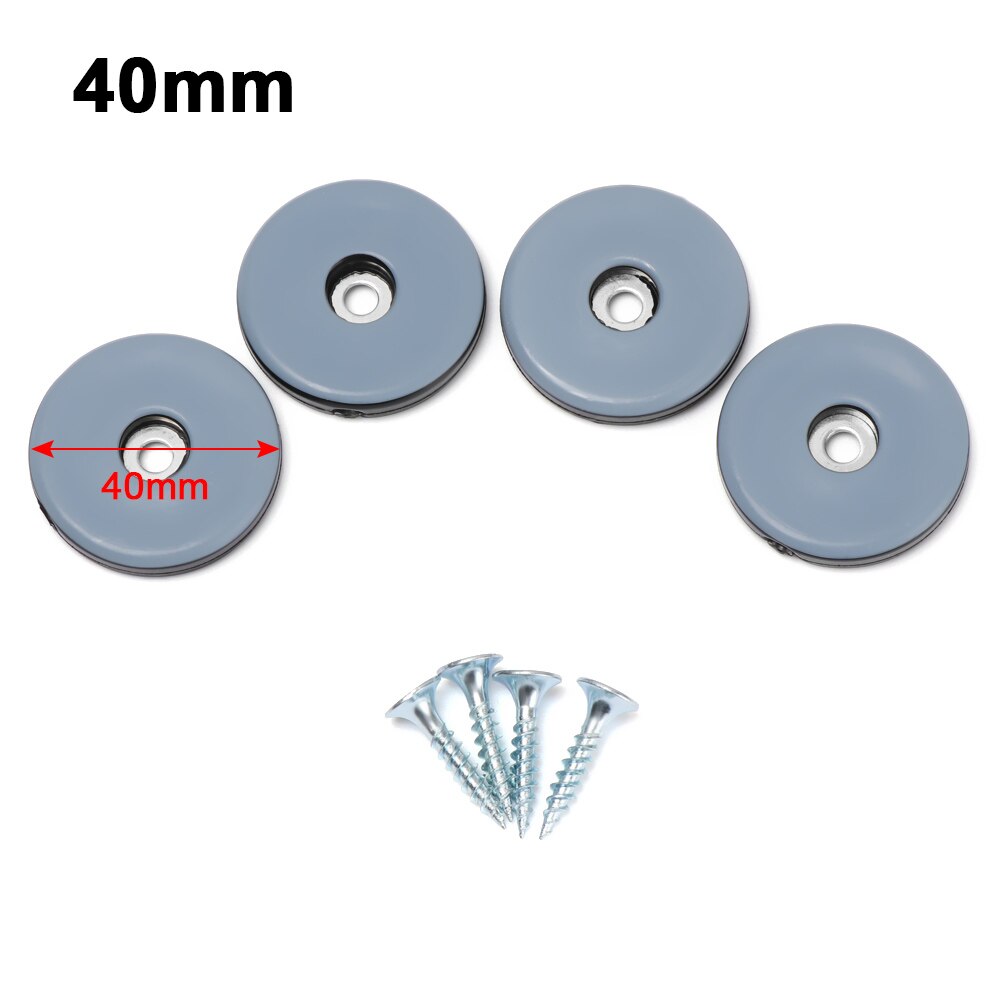 Tapis coulissant épais et doux, 8 pièces, facile à déplacer, base de Table pour meubles lourds, pieds de protection, tapis de sol Anti-abrasion avec vis: 40mm