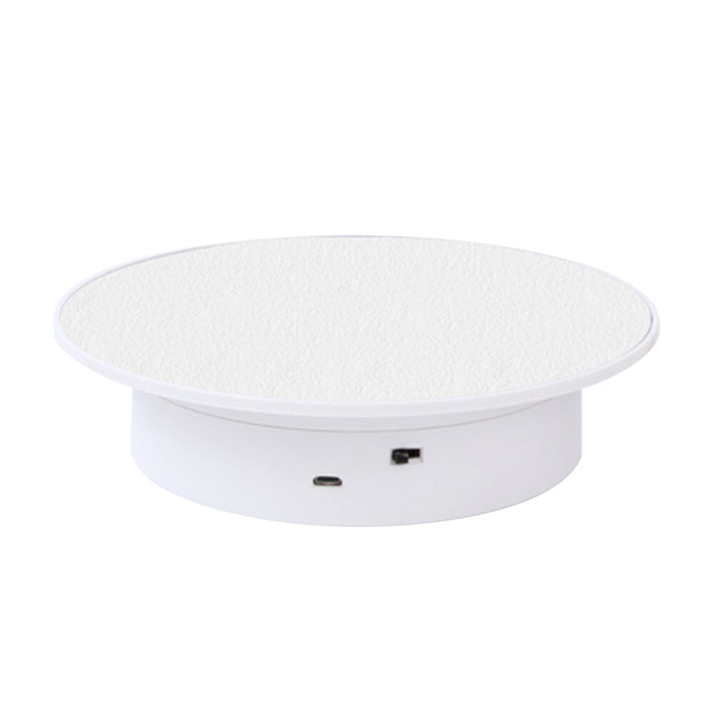 Plateau tournant électrique présentoir rotatif pour bijoux accessoires de produits de collection USB modèle Rechargeable passe-temps photographie ABS: 4