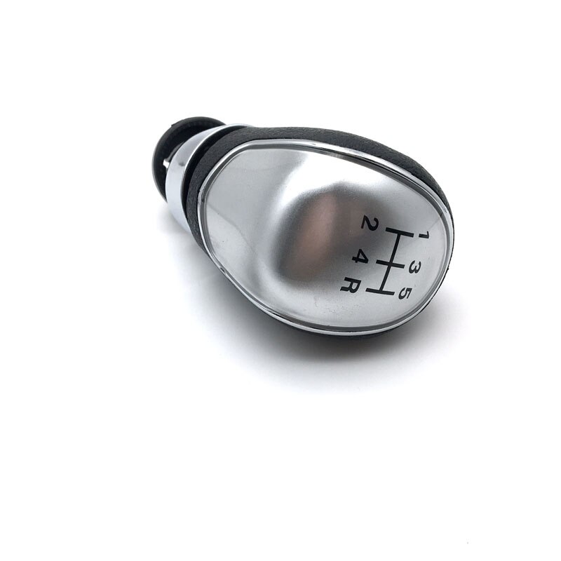 Car Gear Manuel Stick Shift Knob For FORD FOCUS MK2 FL MK3 MK4 MK7 TRANSIT GALAXY FIESTA: silver 5speed knob