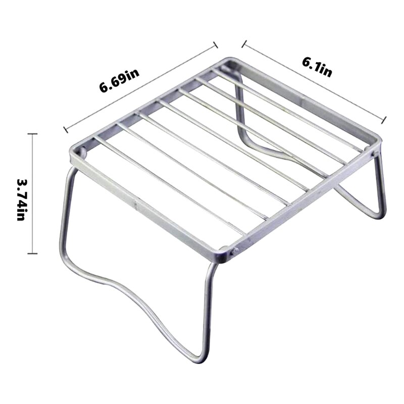 Lightweight Kitchen Tools for Outdoor Camping Cooking Stainless Steel Barbecue Grill Mini Portable Folding BBQ Shelf Garden Rack