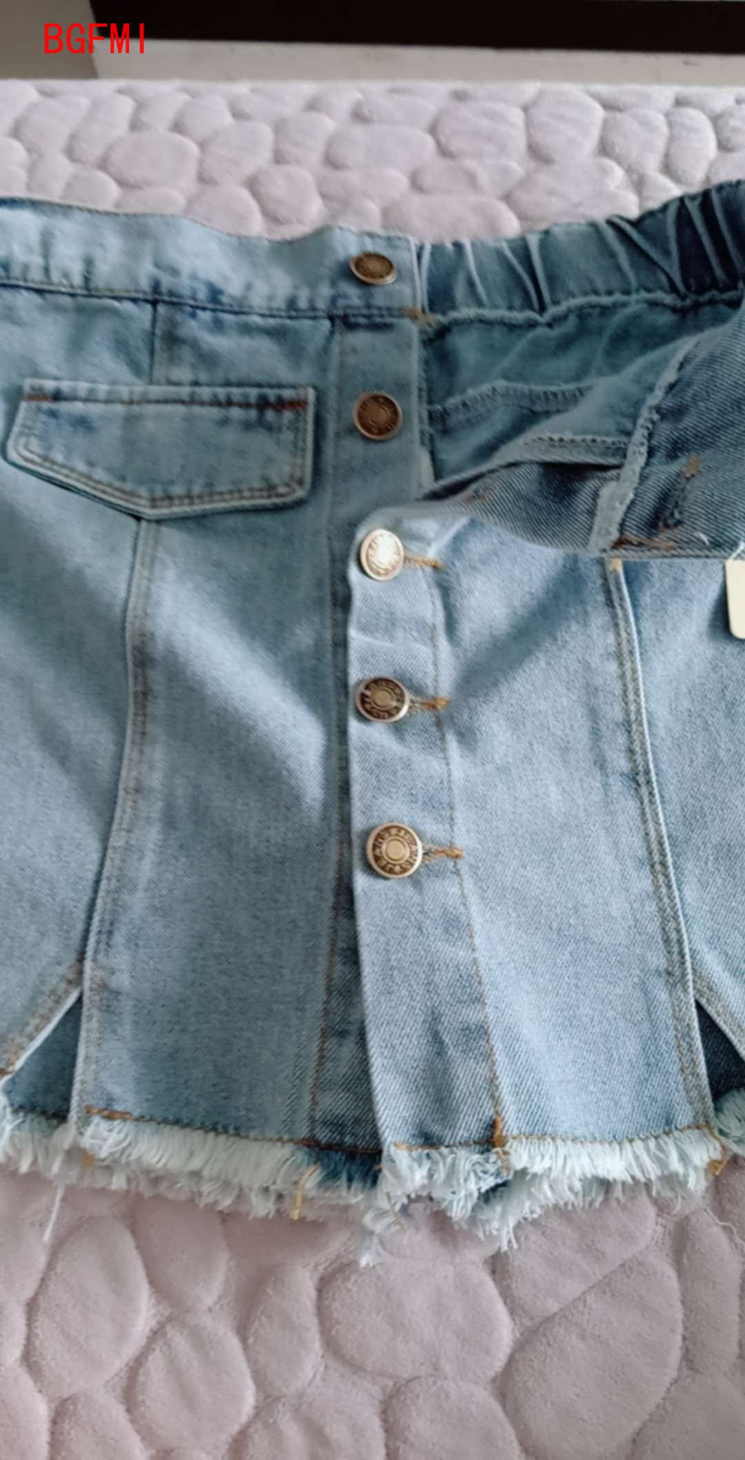 Jupe-culotte en denim pour fille, tenue d'été décontractée à boutons, en Denim, pour enfants de 2 à 10 ans, 2022