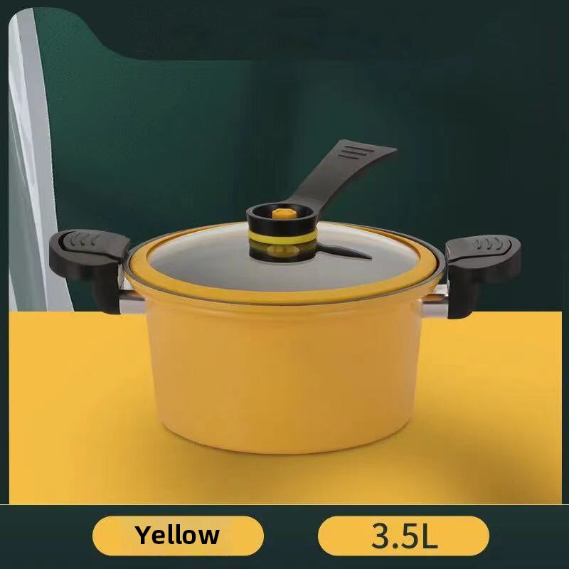 Kitchen Vacuum Micro Pressure Cooker Cookware Soup Meats Pot Home Gas Stove / Open Fire Pressure Cooker Stew Non-Stick Pot