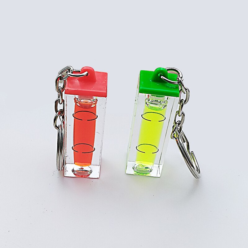 Junejour diy mini waterpas waterpas zeer nauwkeurige inclinometer vloeistofniveau-indicator met sleutelhanger