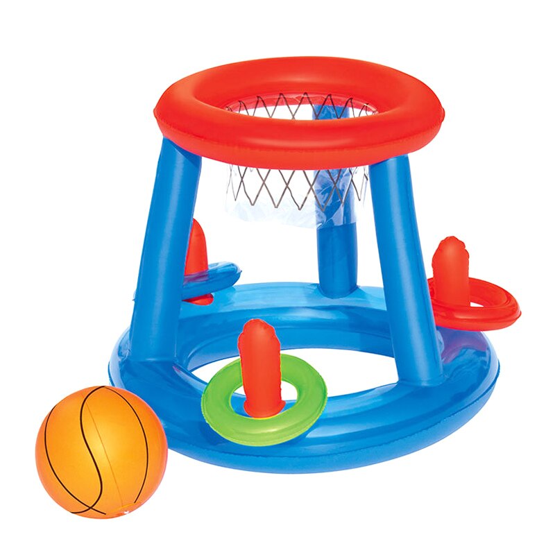 Childrens Inflatable Floating BasketBall Hoop Ring Toss Kids Swimming Pool Toy AN88