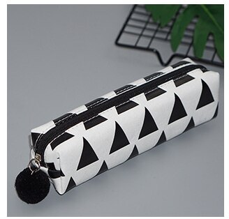 Estuches de lápices conciso Color sólido Bola de piel escuela Oficina pluma caja de papelería para niña lona lápiz bolsa lápiz estuche estojo escola: 7