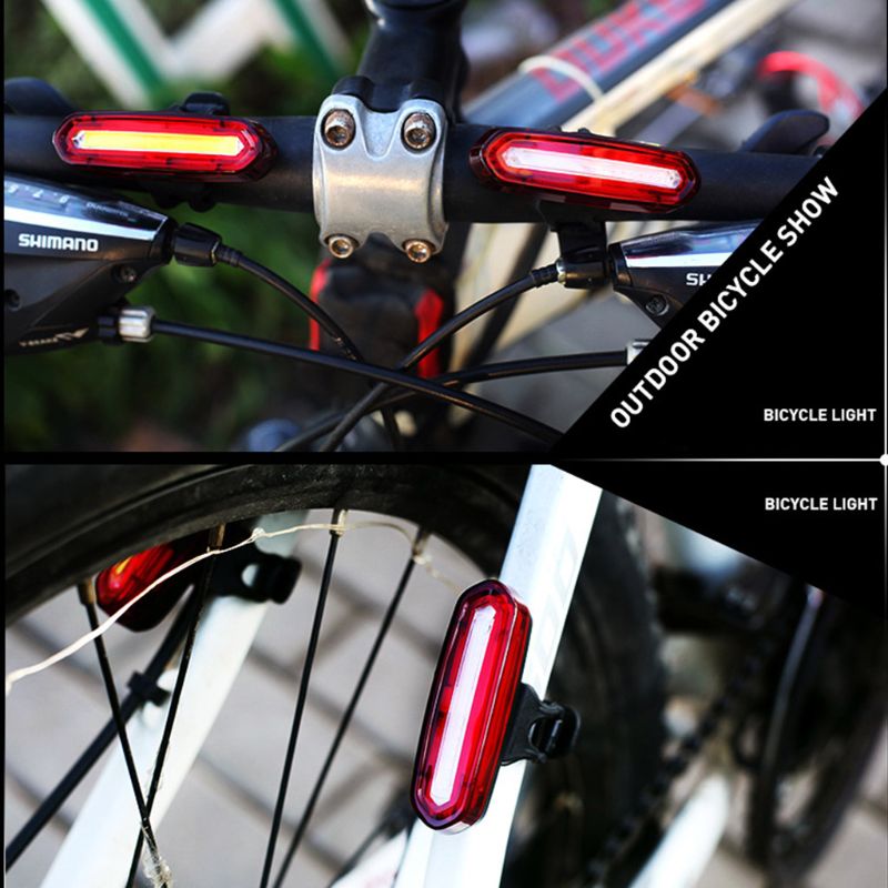 Fiets achterlicht waterdicht achterlicht usb-oplader mountainbike waarschuwingslicht fiets led achterlicht
