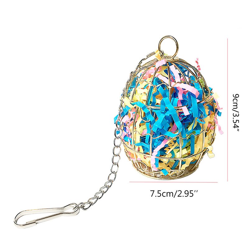 Ptak papuga niszczarka zabawki ze stali nierdzewnej robić klatki podajnik papieru żerowania warzyw proso kosz pojemnik na Cockatiel Conure