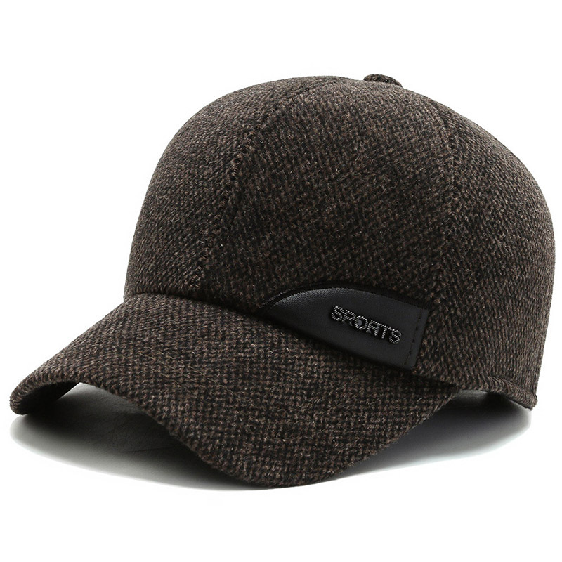 Gorra Con Orejeras Para Hombre De Edad Media Y Anciano, Estilo Pico De