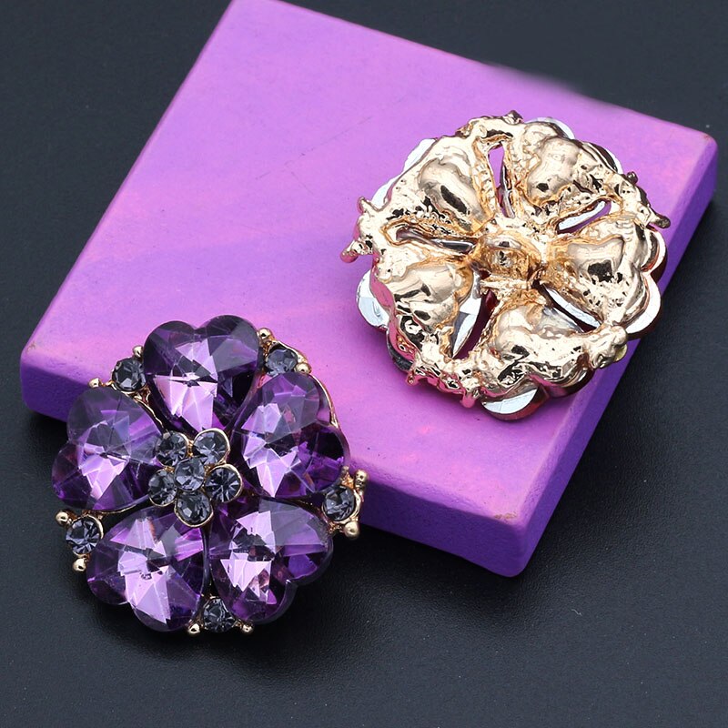 1 pz/lotto 30/38mm gonna visone pelliccia cachemire strass cristallo bottone visone colletto bottone cappotto pulsante C271