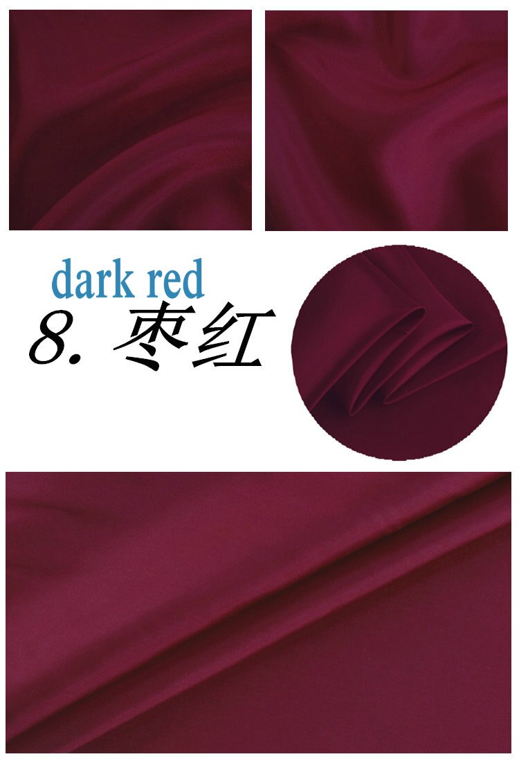 100% zijde habutai stof gebruik habotai zijden voering 8 m/m habutai breedte 110 cm H1BS15: 8 dark red