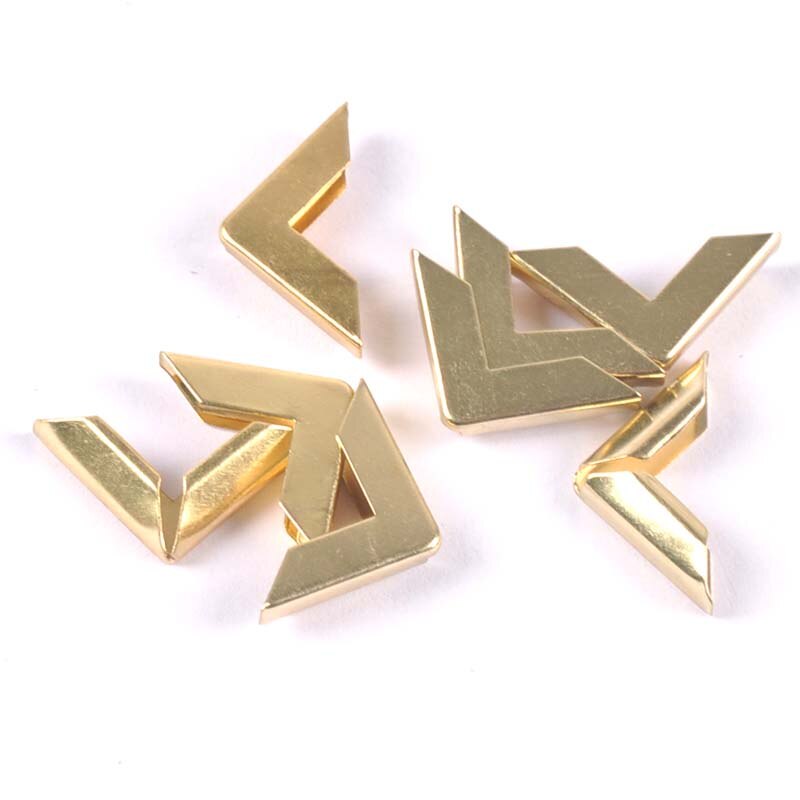 Silver/guld/brons metallhörn för böcker scrapbooking fotoalbum menyer hörnskydd pyssel pyssel 16 x 16 x 3mm 50 st