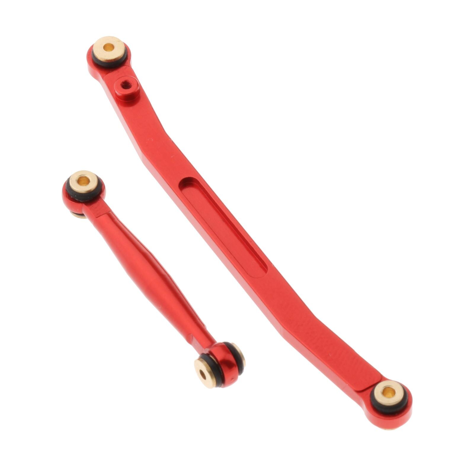 Cnc Aliuminum Legering Stuurstang Links Voor Axiale SCX24 AXI00002 AXI00001 AXI90081 1:24 Rc Auto 'S: Red