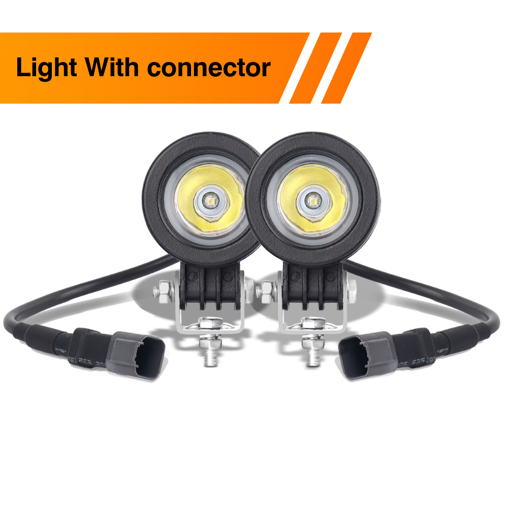 Motorfiets Led Rijden Lichten Spot Beam Extra Signaal Achterlicht Mist Werkverlichting Auto Suv Motor Moto Lamp 6000K: Ivoor
