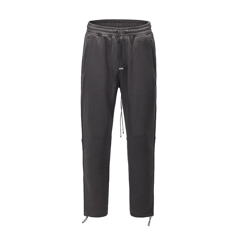 Pantalon de jogging en velours pour homme, survêtement, Streetwear urbain, gris, noir, bas, cordon de serrage, polaire réglable: Asian XXL / Marron