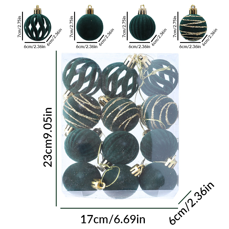 6/12 szt. Aksamitne bombki choinkowe 6 cm, zestaw bombek flokowanych, odporne na złamania ozdoby robić dekoracji domu, na święta, wesele i przyjęcia.