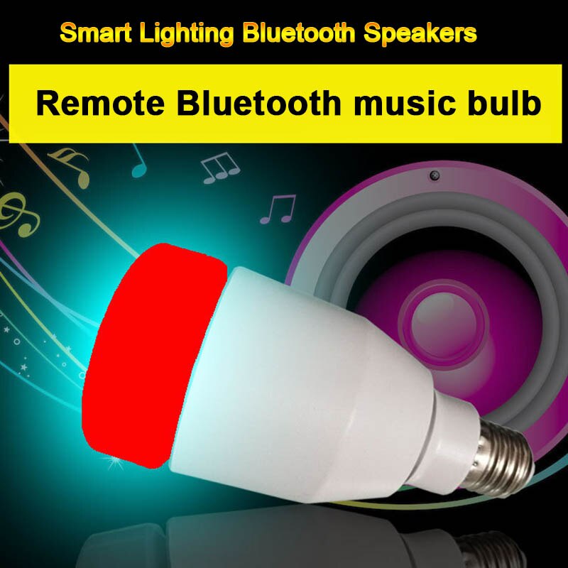 AC100-240V E27 RGB LED Lamp 7 W Draadloze Wifi Afstandsbediening Bluetooth Speaker Muziek Smart Lamp -- M25