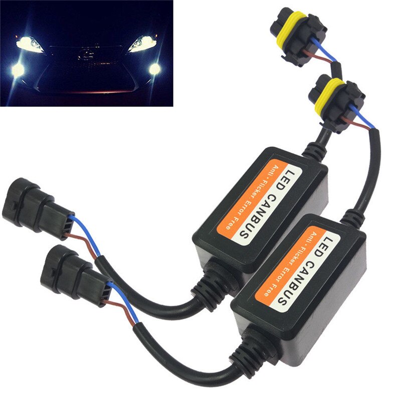 9005 LED Headlight Canbus Error Anti Flicker Resistor Canceller Decoder
