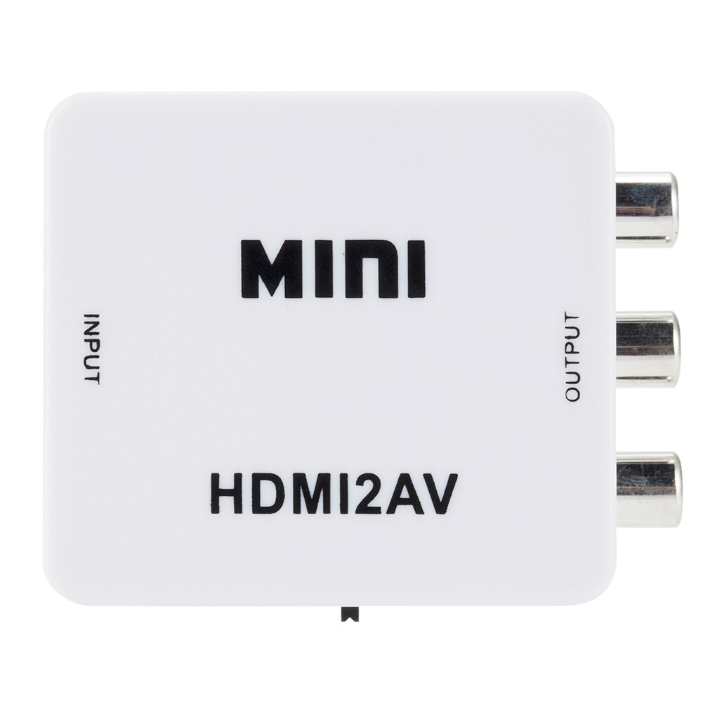 Video Composite Converter Box HDMI to AV Adapter HDMI to CVBS Video L/R Audio RCA Converter Support NTSC PAL for DVD Player PC: White