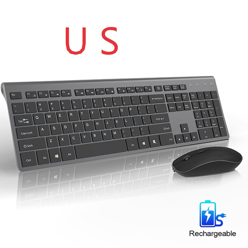 Drahtlose Tastatur und Maus Kombination 2,4G Mit Usb-schnittstelle, Stille Tastatur ist Geeignet Für Laptop TV Büro: vereinigt Zustände  Schwarz