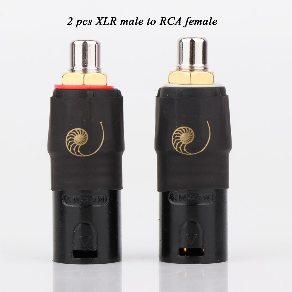 4pieces XLR to RCA Female Male Plug ,Adapter Gold Balanced Cable: 2 XLR male to RCA