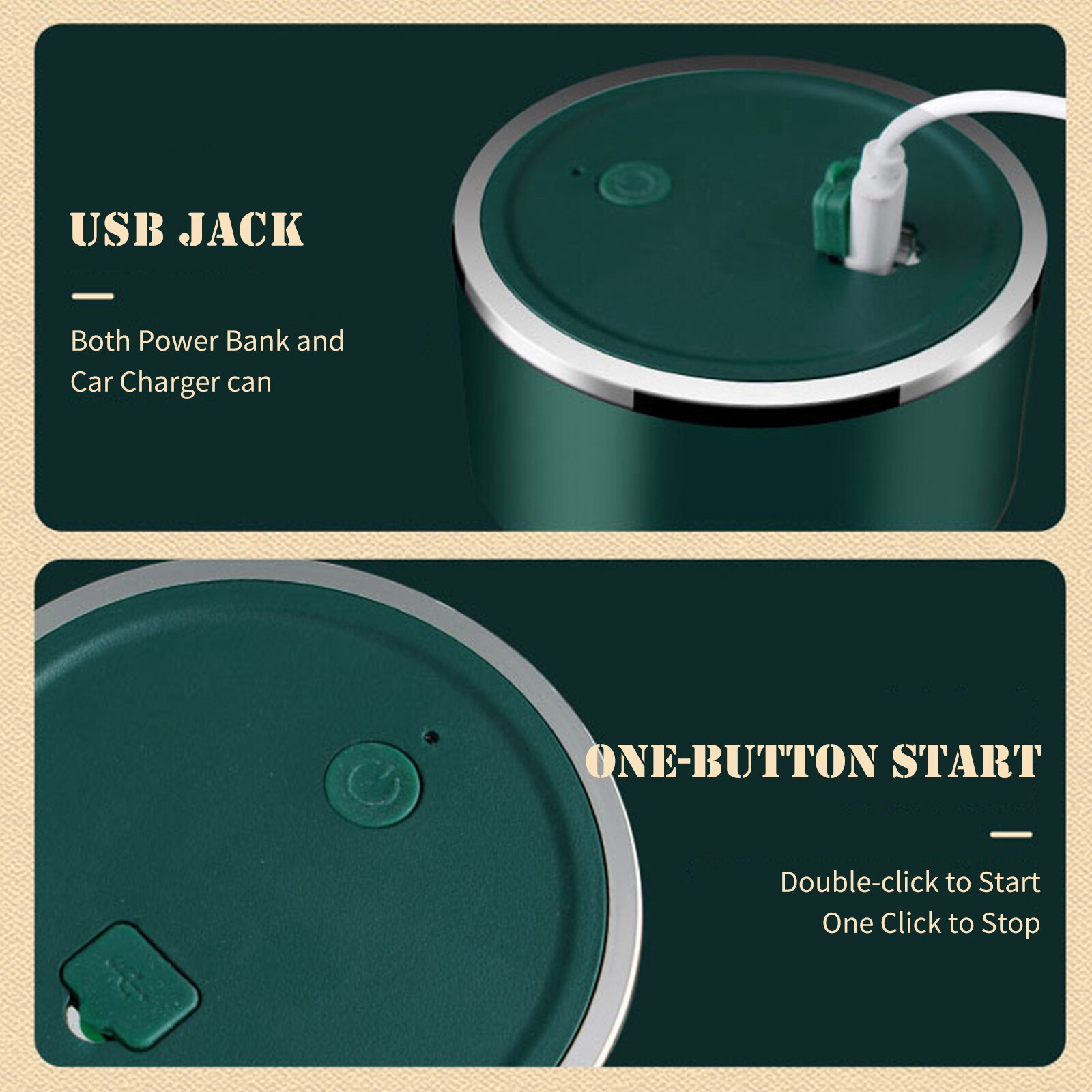 Exprimidor de frutas y verduras lavable, minilicuadora portátil recargable por USB, mezclador de batidos, exprimidor de naranja, 400ML