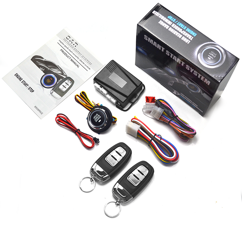 Kit de arranque remoto Universal para coche, 12V, Control de teléfono, aplicación Bluetooth Android IOS, sistema de arranque sin llave, sistema de alarma para coche: Negro