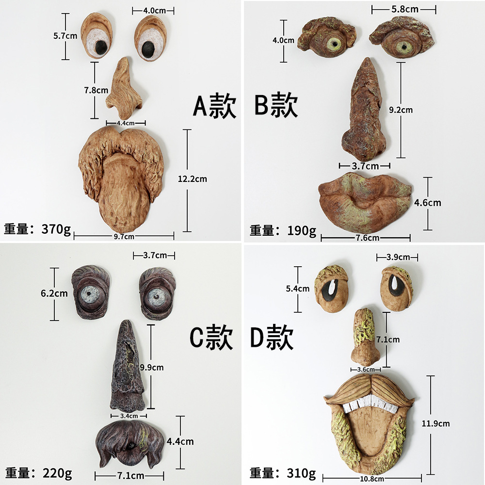Funny Old Man Tree Face Hugger Garden Art Outdoor Tree Amusing Old Man Face Sculpture Whimsical Tree Face Garden Decoration