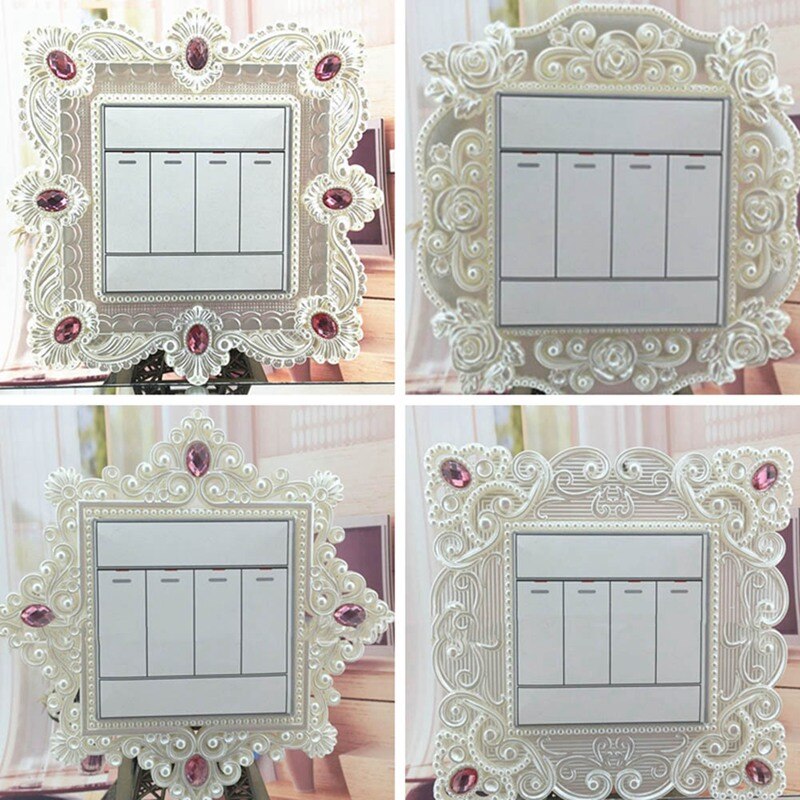 Resin Single Light Switch Surround Socket Finger Plate Panel Cover for Home Office Decoration Wall Sticker