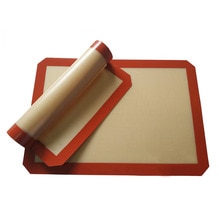 Non-stick Siliconen Bakken Mat Pad, 42*29.5 Cm Bakplaat Glasvezel Rolling Deeg Mat, Grote Maat Voor Cake Cookie Macaron