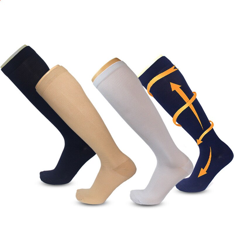 1Pairs Compression Socks Copper 15-20mm Graduated Support Mens Womens S-XXL Size Sportswear Accessories Sports Socks