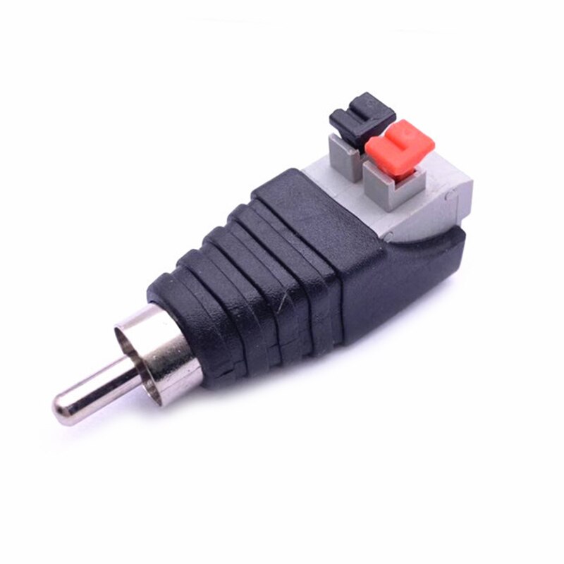 Speaker Wire Cable to Audio Male Female Cable Jack Press Plug RCA Connector